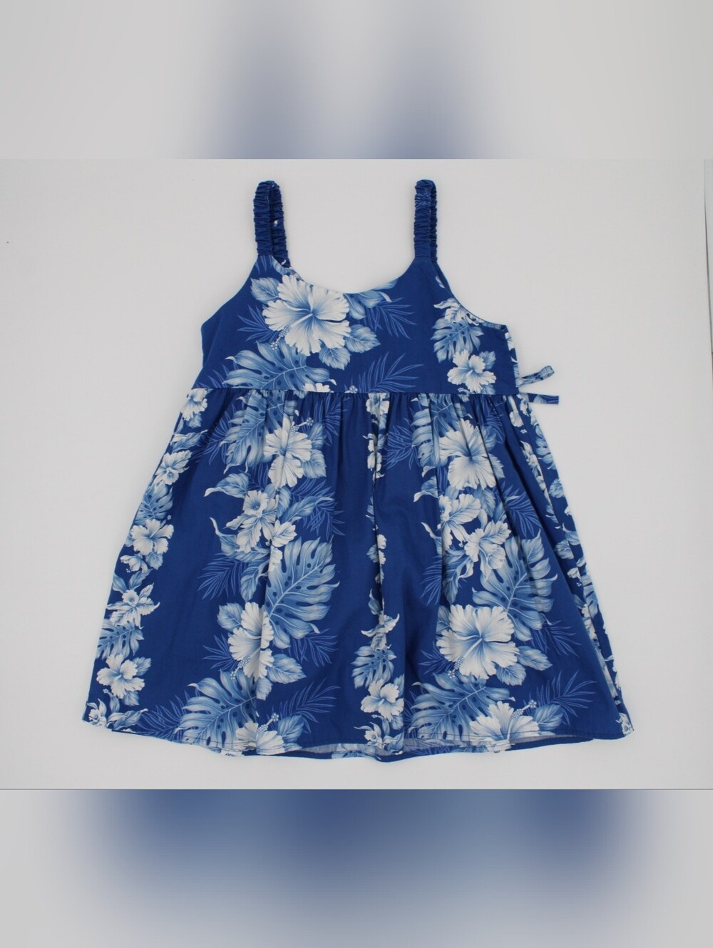 KY's Blue White Hibiscus Floral Sundress Girls Size 6